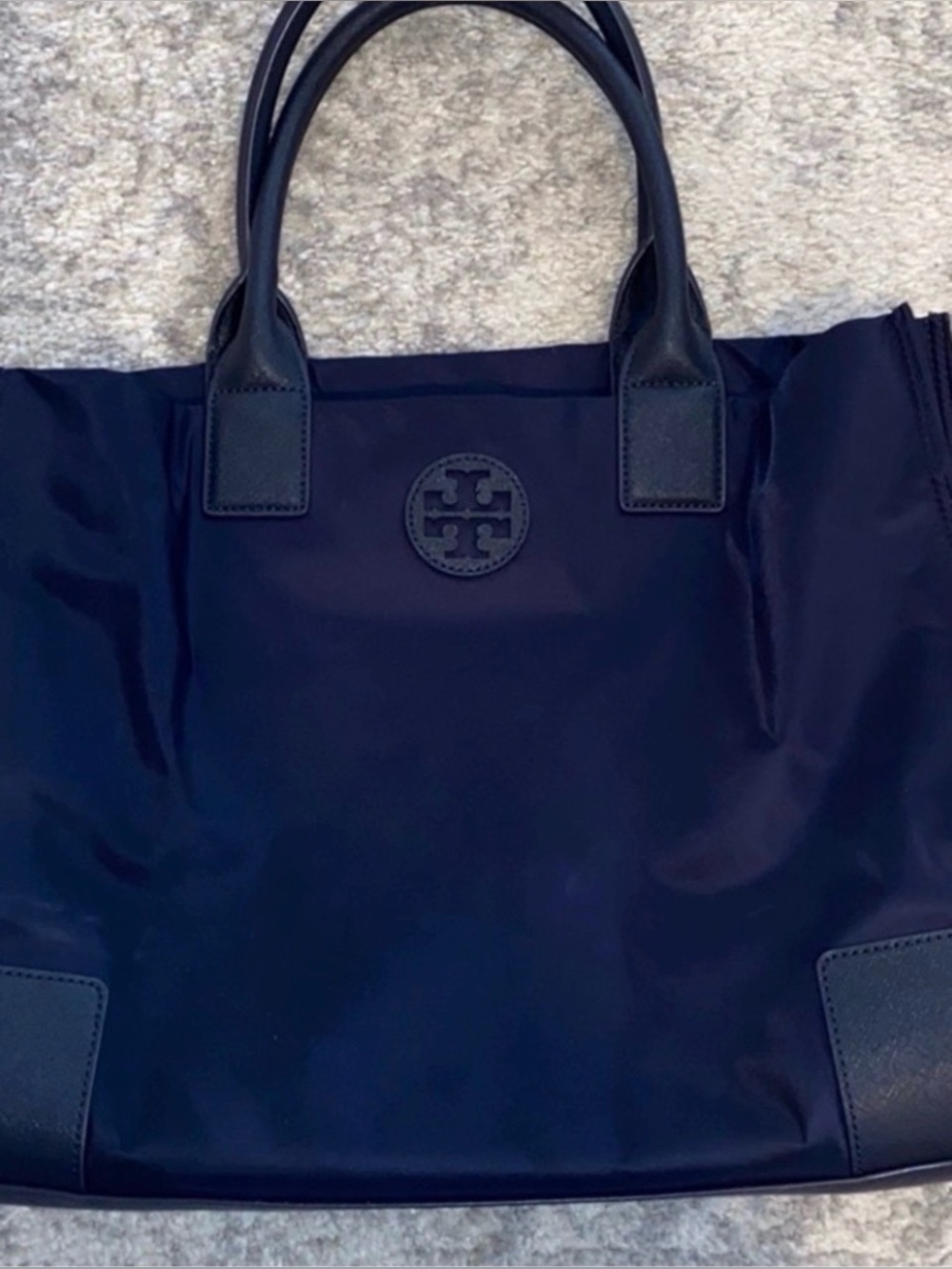“Tory Burch - Ella” Nylon Navy  Tote.